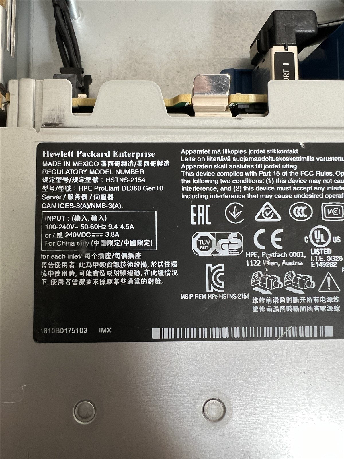 HP ProLiant DL360 Gen10 G10 8SFF 2x 16C GOLD 6246 3.3GHz 64GB RAM 4x 1.92TB SSD