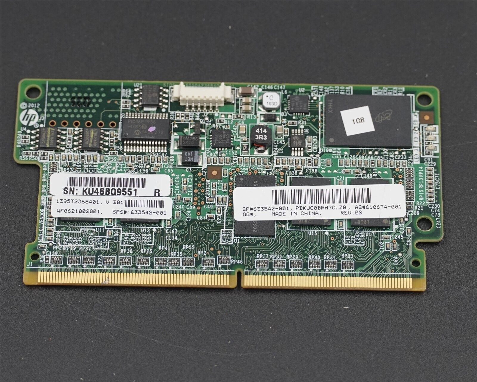 633542-001 HP 1GB Flash Backed Write Cache Memory Module 610674-001 P420 P222