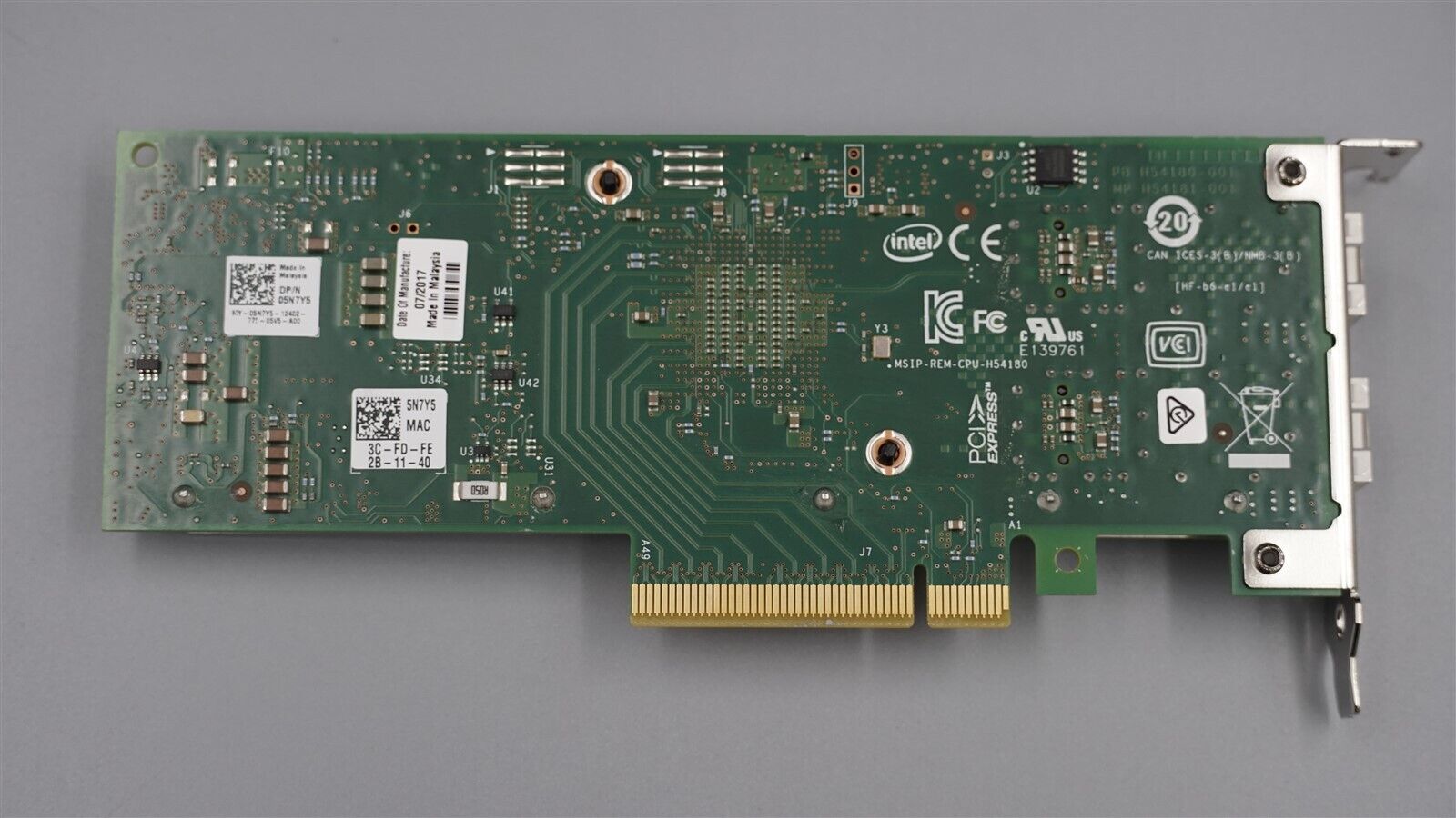 5N7Y5 DELL X710-DA2 10Gb ETHERNET 2 PORRTS SFP+ NETWORK ADAPTER LOW PROFILE