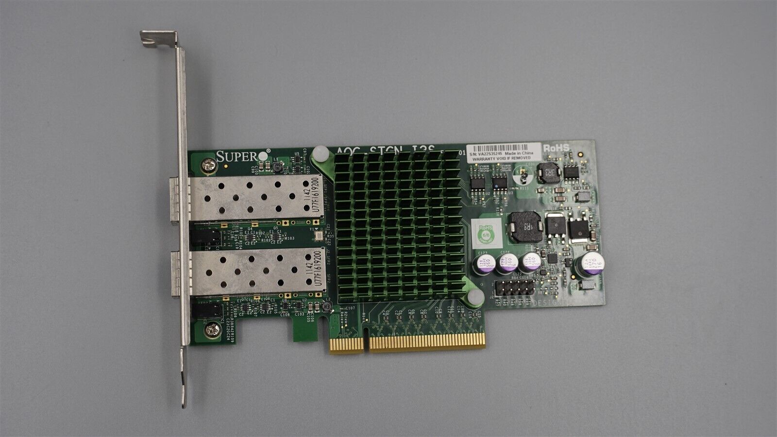AOC-STGN-I2S R1.01 SUPERMICRO DUAL PROTS 10GB ETHERNET ADAPTER X520 HIGH PROFLIE