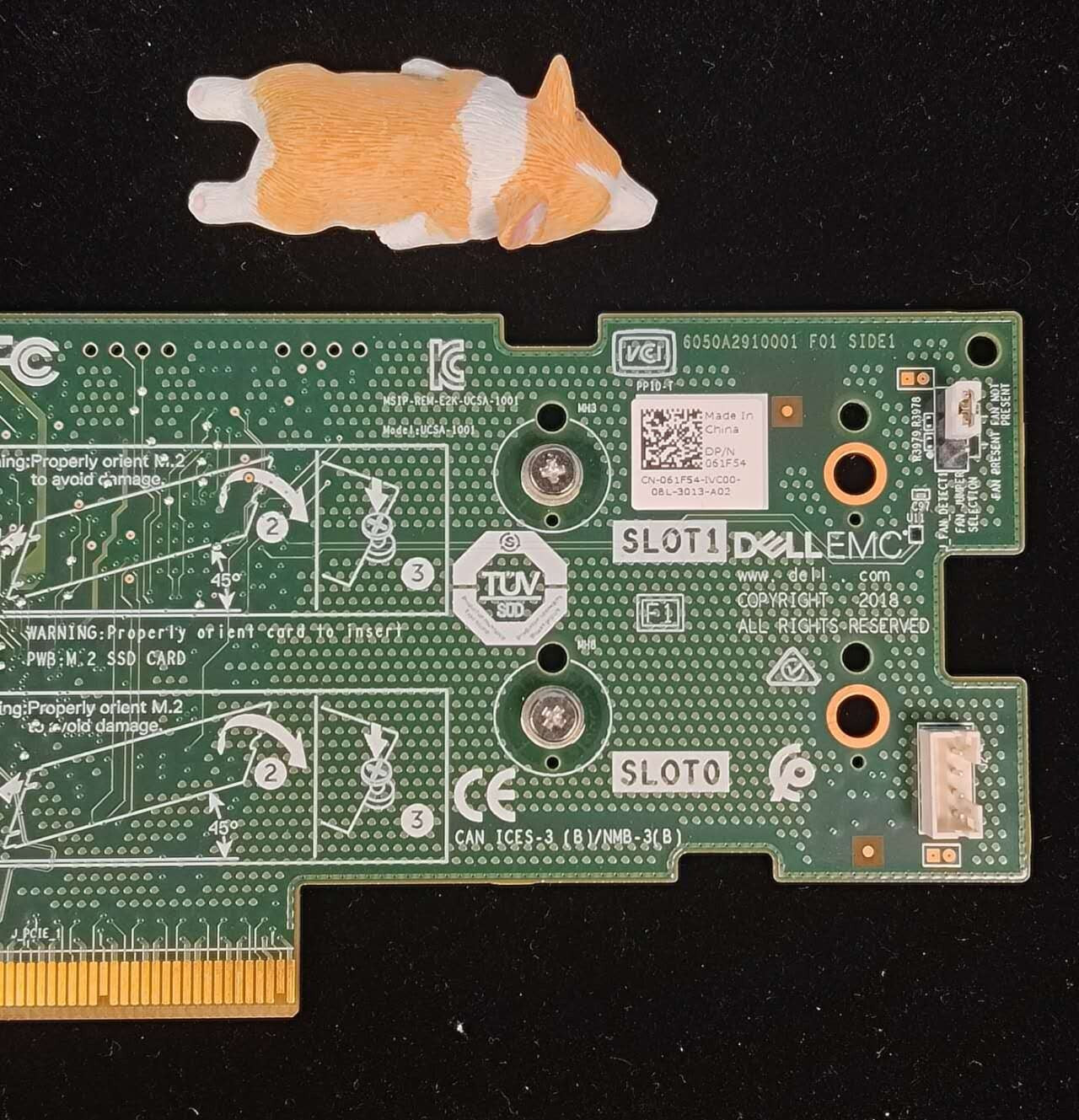 61F54 DELL BOSS-S1 BOOT OPTIMIZED SERVER STORAGE DUAL M.2 SSD CARD LOW PROFILE