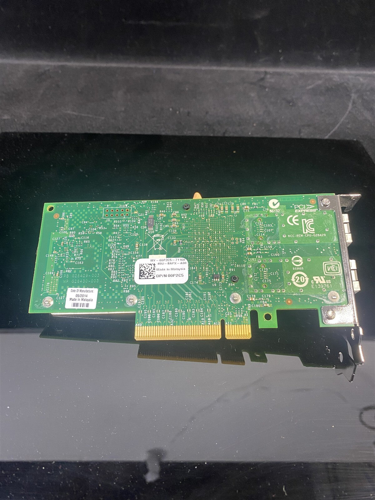 00P2C5 DELL INTEL ETHERNET SERVER ADAPTER 10Gbps DUAL PORT X520-DA2 0P2C5