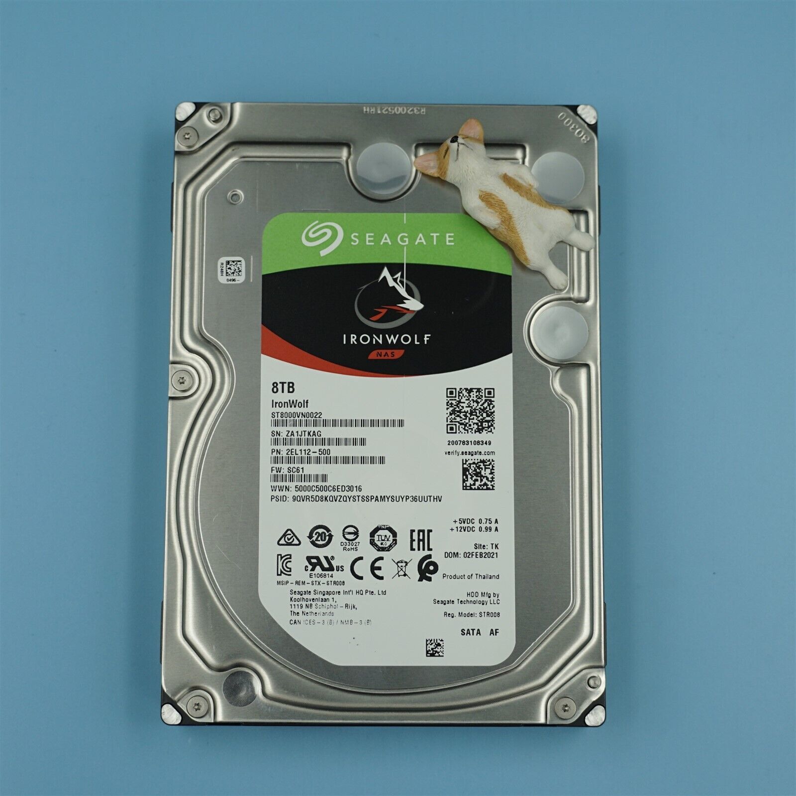 ST8000VN0022 SEAGATE IRONWOLF 8TB 7.2K 6G 256MB 3.5" LFF HARD DRIVE 2EL112-500