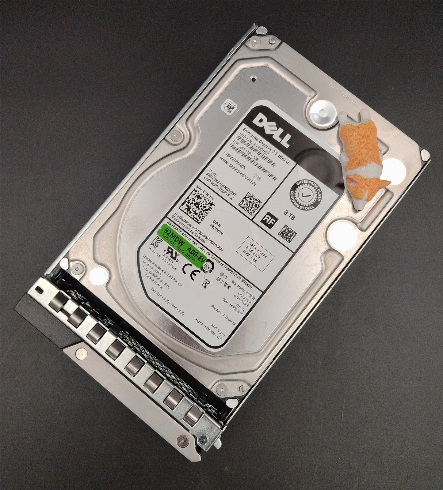 92MDW 092MDW ST8000NM0205 DELL SEAGATE 8TB 7.2K 6G 512E SATA 3.5" HDD W/X7K8W