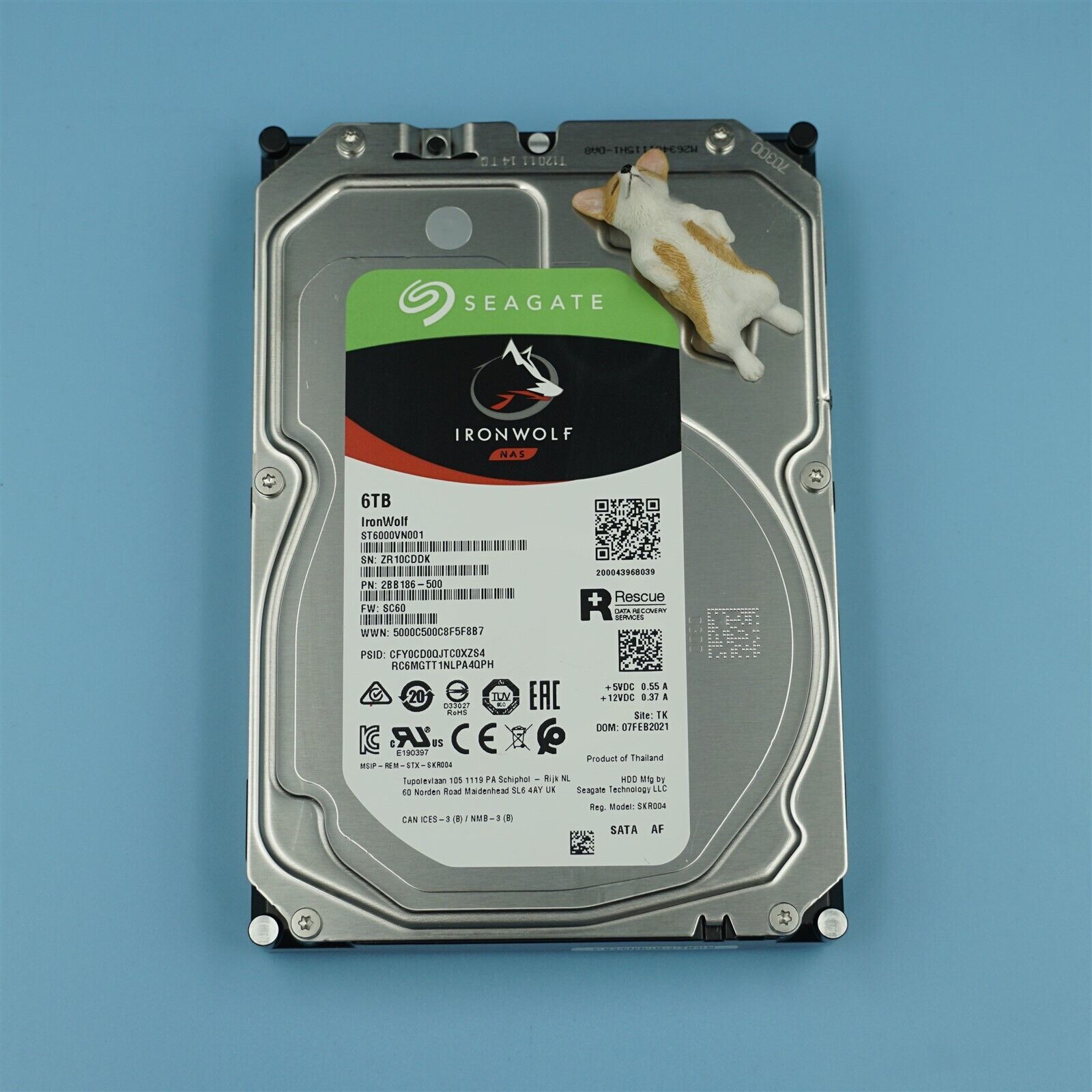 ST6000VN001 SEAGATE IRONWOLF 6TB 7.2K 6G 3.5" LFF SATA HARD DRIVE GRADE A