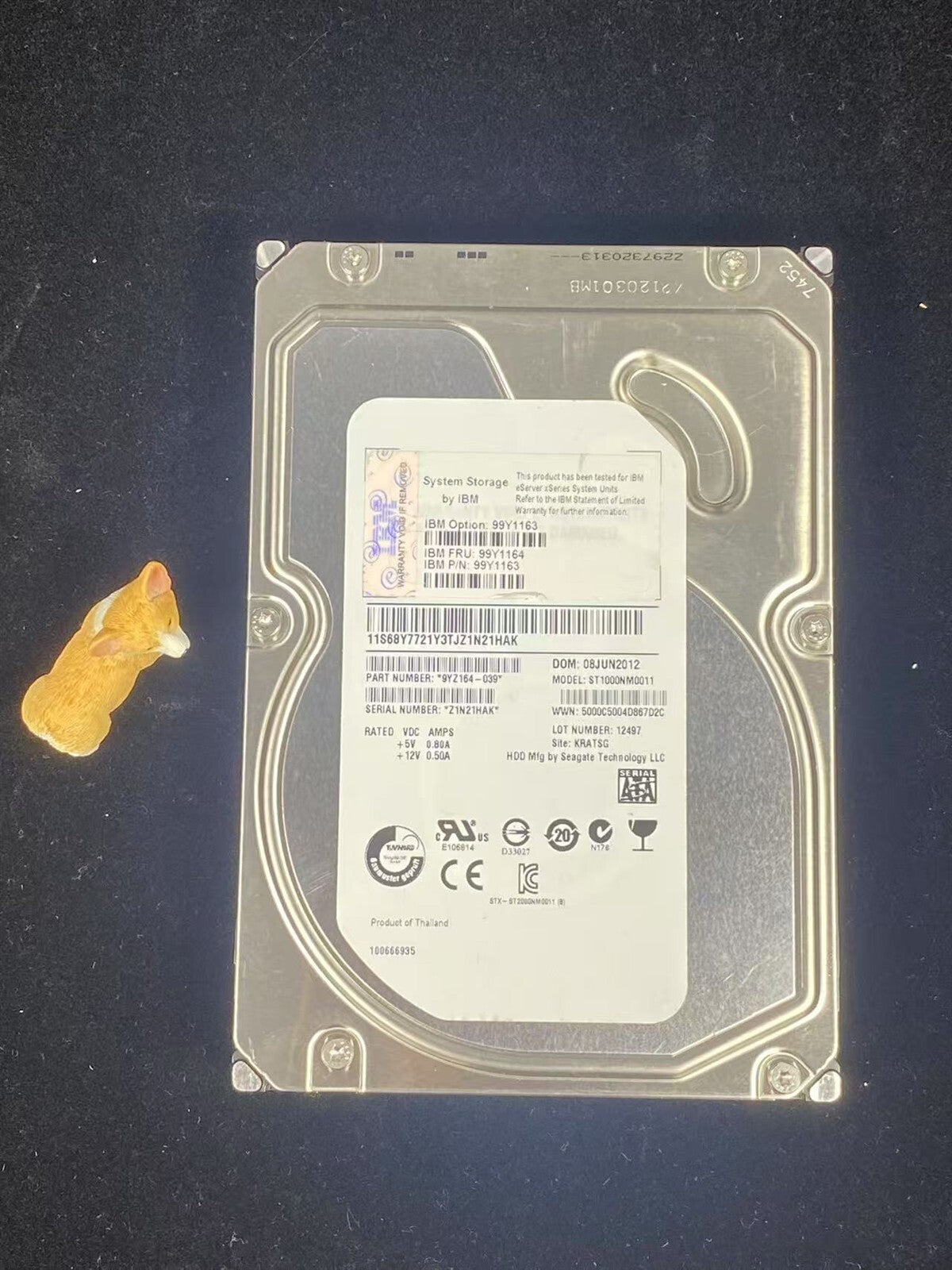 99Y1163 99Y1164 ST1000NM0011 IBM 1TB 7.2K SATA 3.5" LFF HARD DRIVE