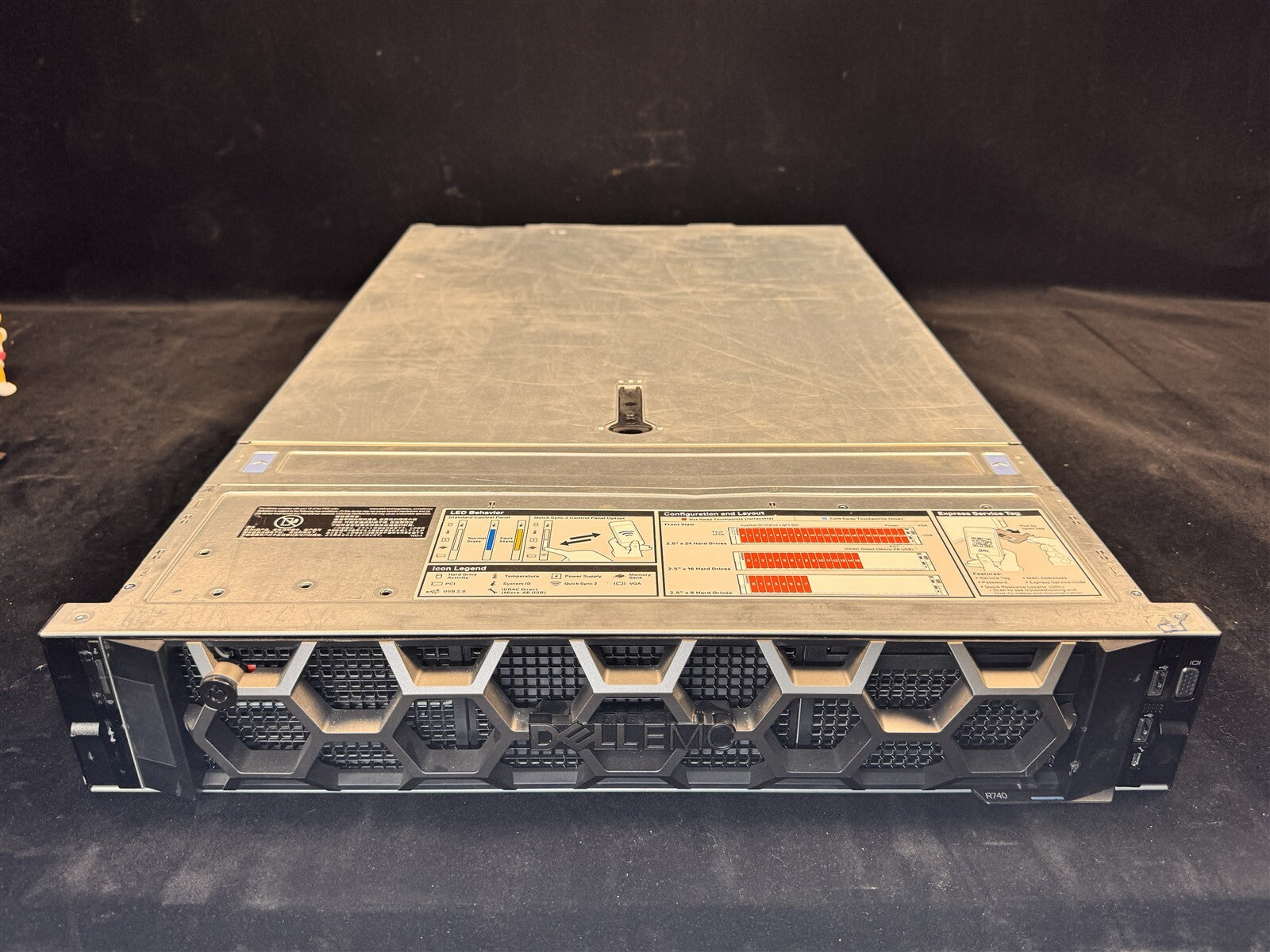 DELL POWEREDGE R740 GPU CHASSIS 2x HS 2x 2000W POWER SUPPORT TO 3 GPU