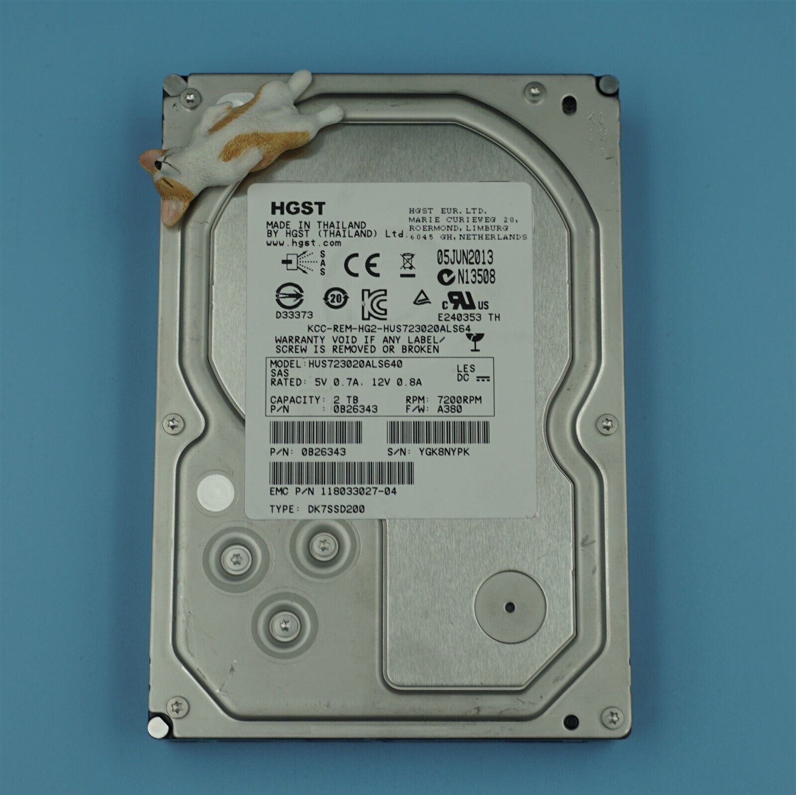 HUS723020ALS640 HGST 0B26343 2TB 7.2K 6G 3.5" LFF SAS HARD DRIVE