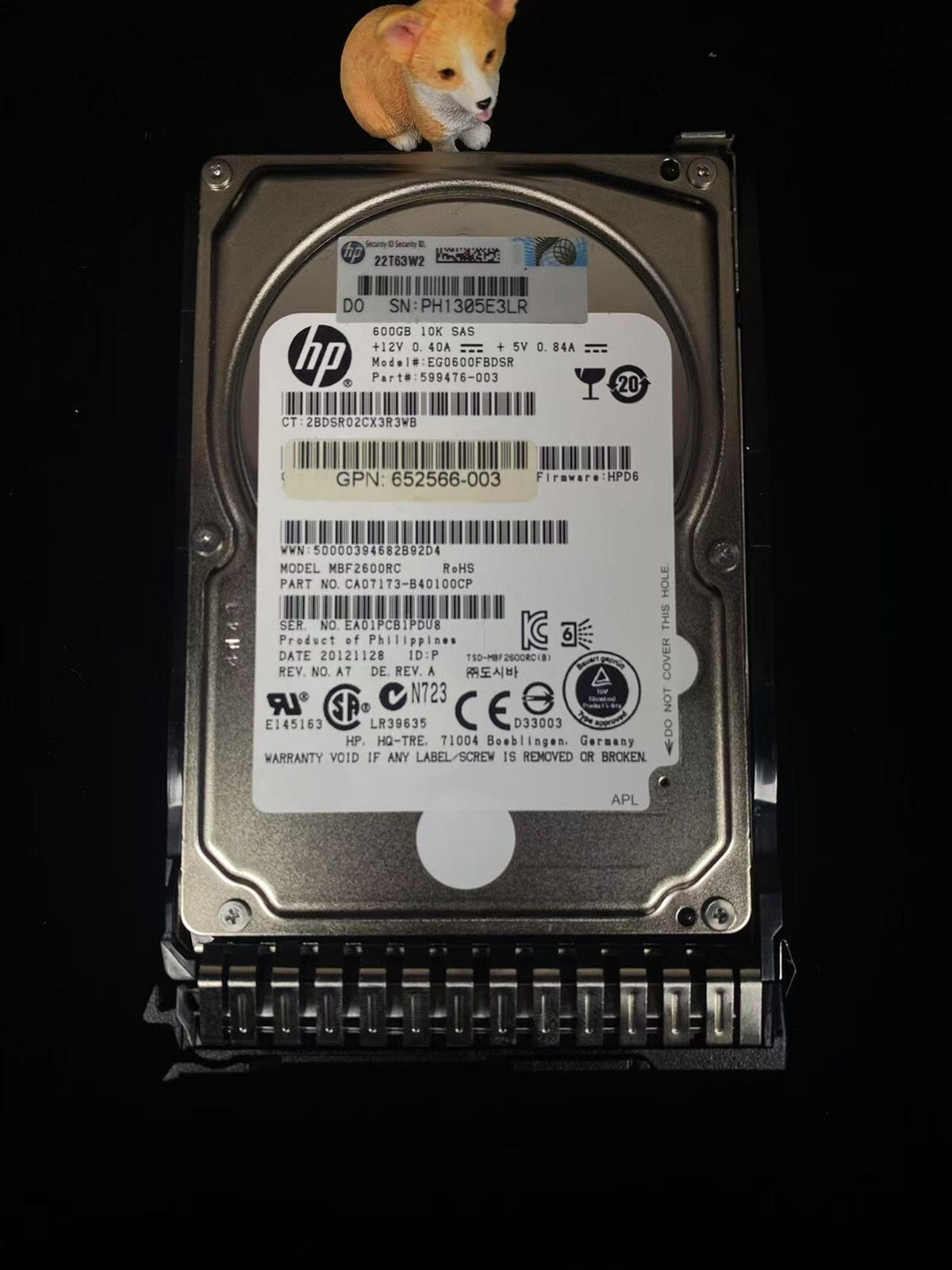 653957-001 652583-B21 HP 600GB 10K 6G SAS 2.5" SFF SC HDD 652566-003