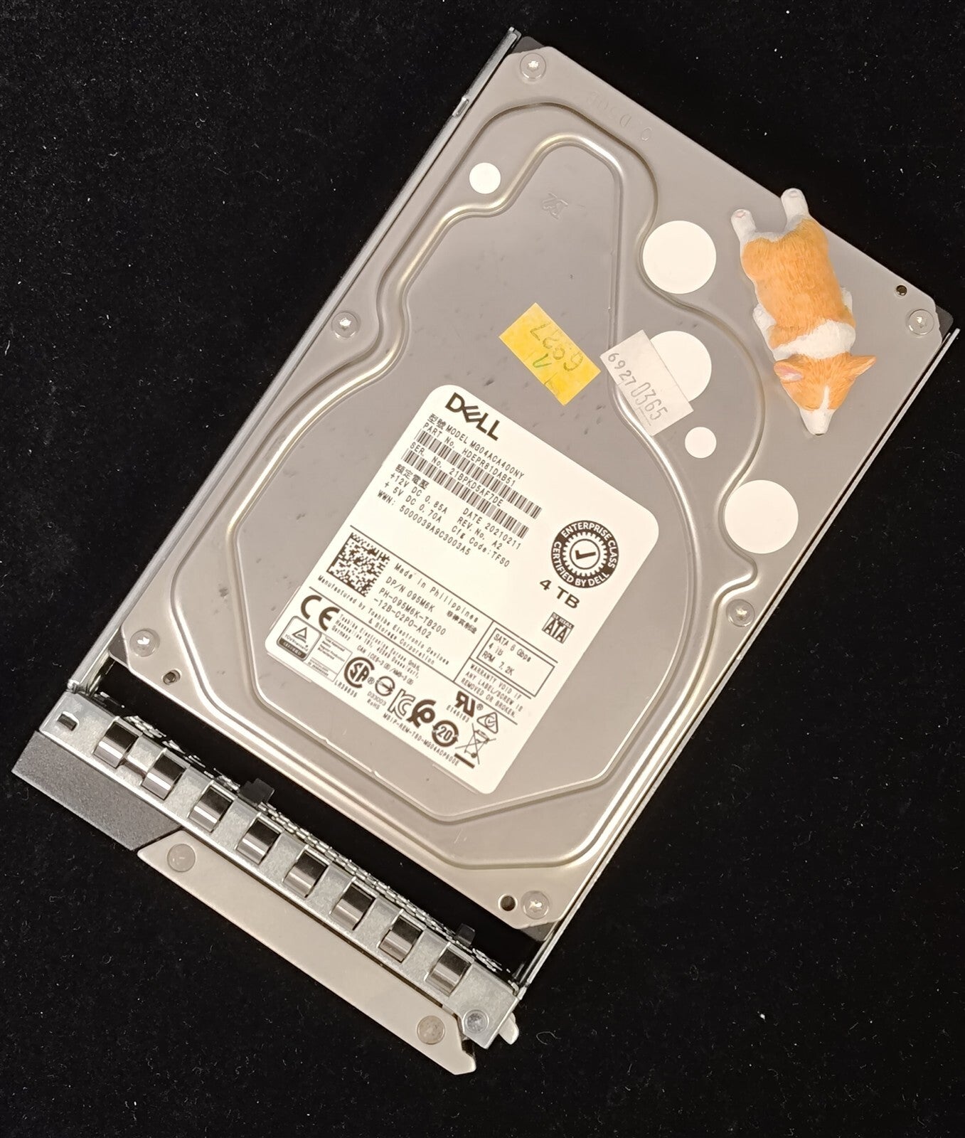 95M6K DELL TOSHIBA 4TB 7.2K 6G SATA 3.5" LFF HDD MG04ACA400NY 095M6K W/X7K8W