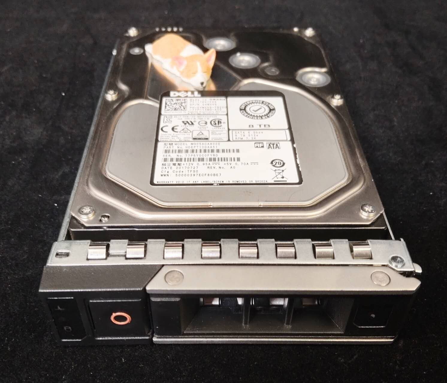 4WXV5 DELL TOSHIBA 8TB 7.2K 6G SATA 3.5" LFF HDD MG05ACA800E 04WXV5 R740 R640