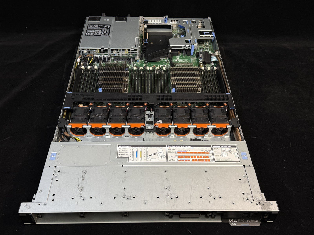 DELL POWEREDGE R640 10SFF BAREBONE 2x HTS 2x 1100W PSU H330 BEZEL NO H