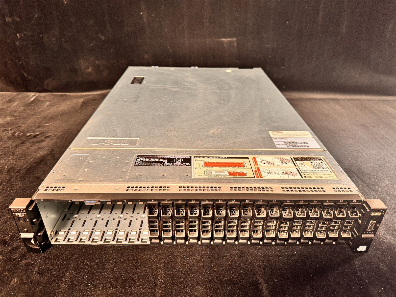DELL POWEREDGE R730XD 24SFF 2x 18 CORE E5-2699V3 2.3GHz 128GB RAM HBA330 NO HDD