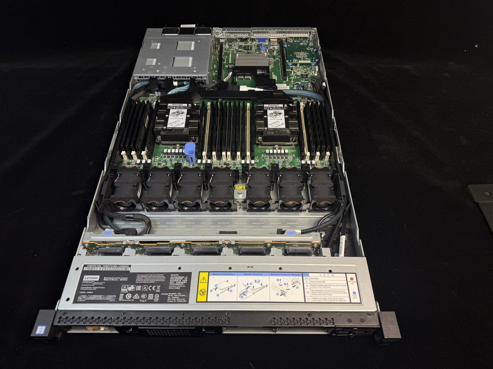 LENOVO THINKSYSTEM HR630X 10SFF BAREBONE 2x 8C 4110 2.1GHz NVME NO RAM NO HDD