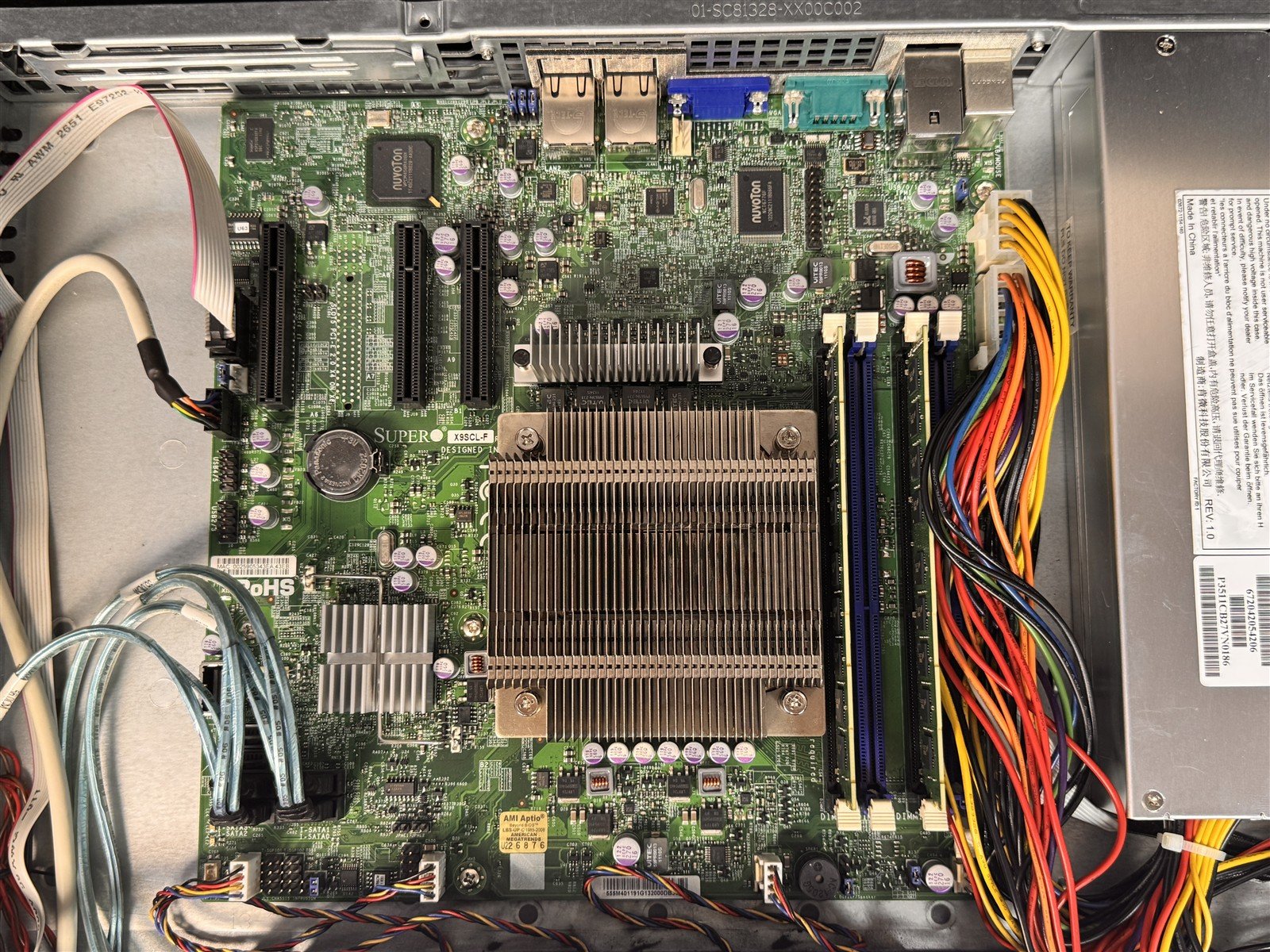 SUPERMICRO CSE-813M X9SCL+-F 1U SERVER 4LFF 1x QC E3-1225V2 3.2G 24GB RAM NO HDD