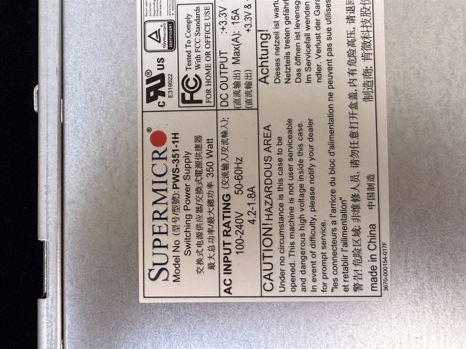 Supermicro CSE-813M 1U 4LFF Server X10SLL-F E3-1230V3 3.3GHz 4GB RAM No HDD