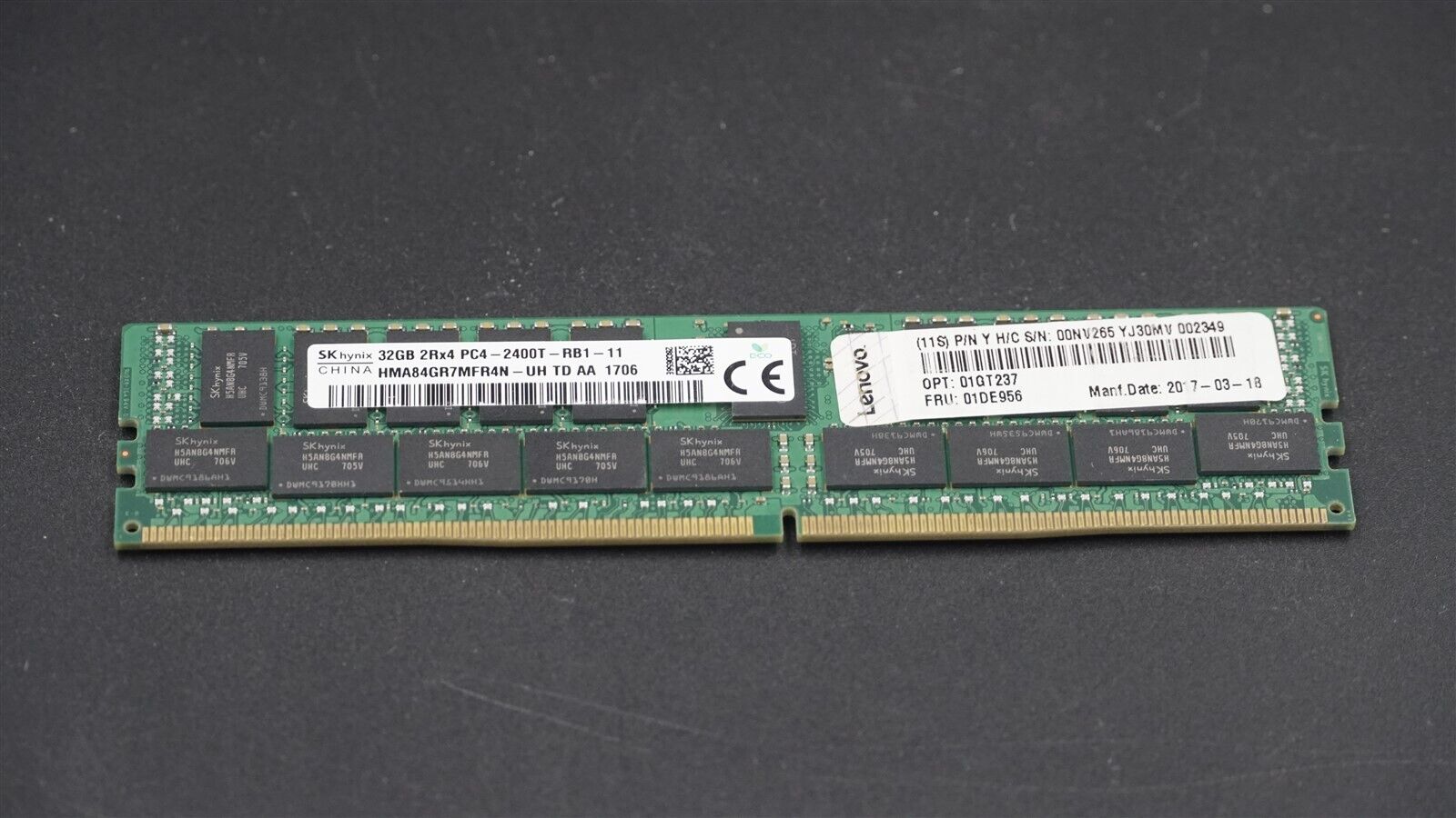 HMA84GR7MFR4N-UH HYNIX 32GB (1X32GB) 2Rx4 DDR4-2400T ECC RAM Server Memory