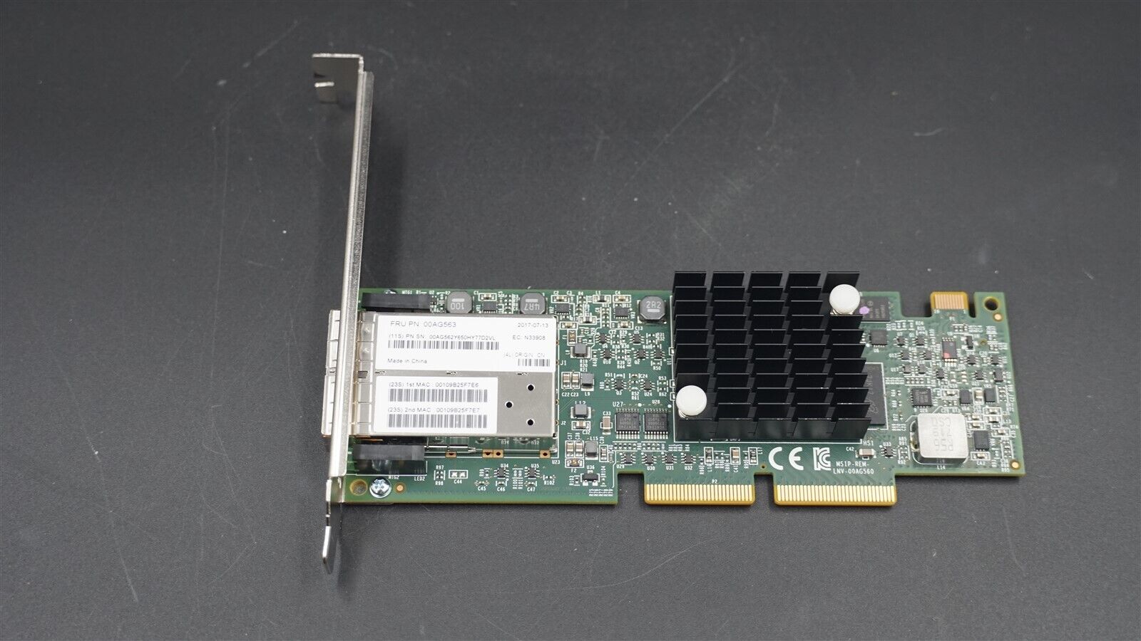 00AG563 LENOVO IBM P011280 2-PORTS 10GB SFP+ PCIE NETWORK ADAPTER HIGH PROFILE