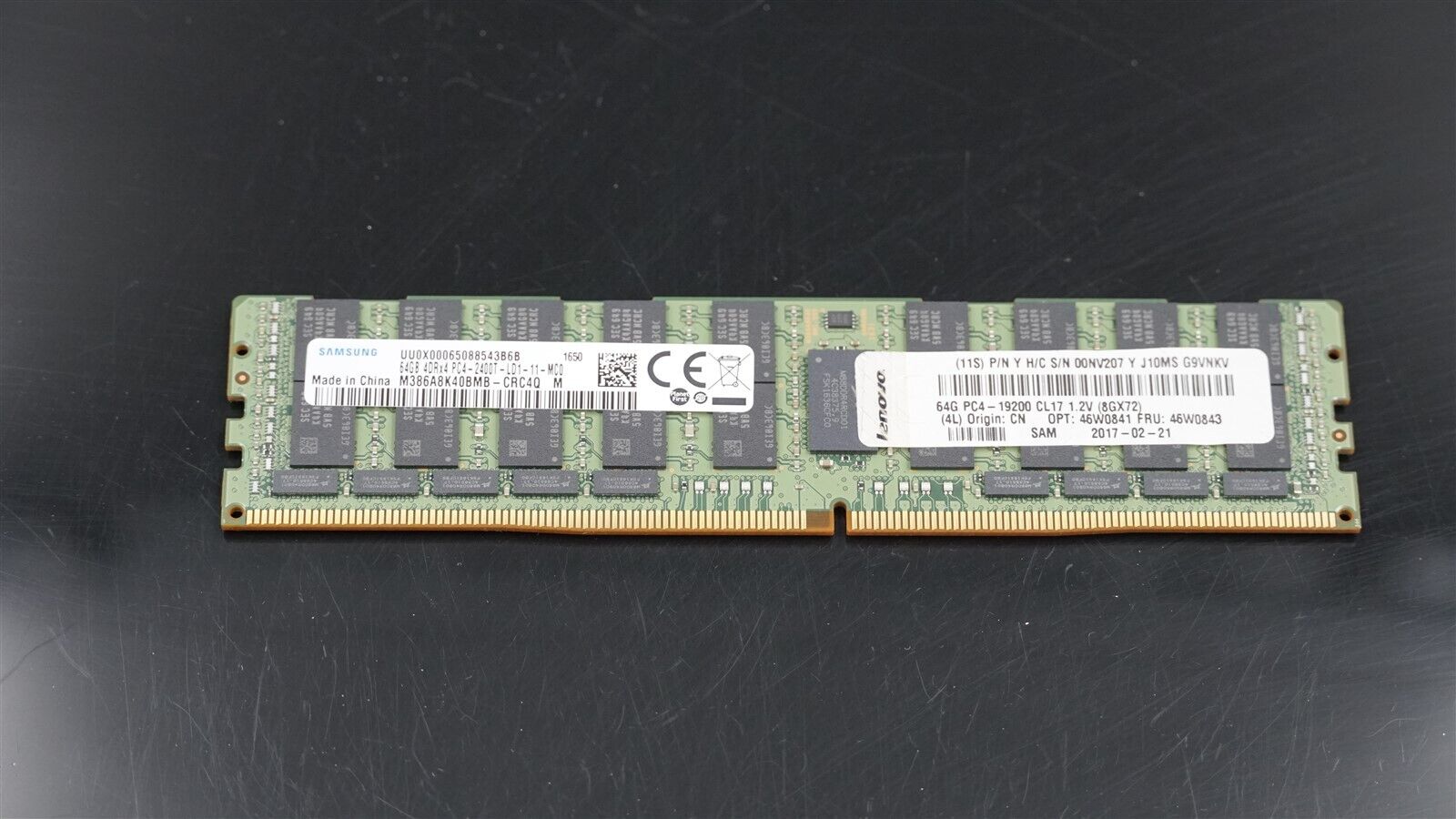 M386A8K40BMB-CRC SAMSUNG 64GB (1X64GB) 4DRX4 PC4-2400T 19200 DDR4 Server Memory