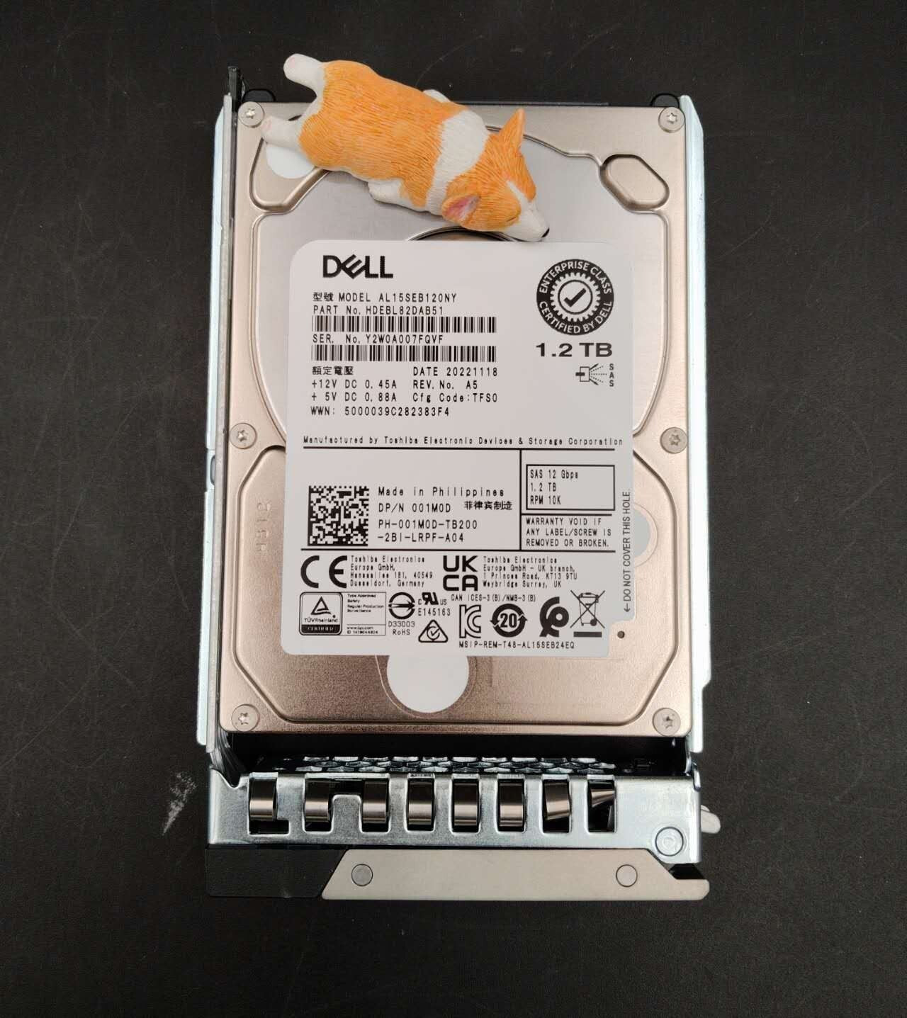 01M0D 001M0D DELL 1.2TB 10K 12G 2.5" SFF SAS HDD AL15SEB120NY TOSHIBA W/GEN 14