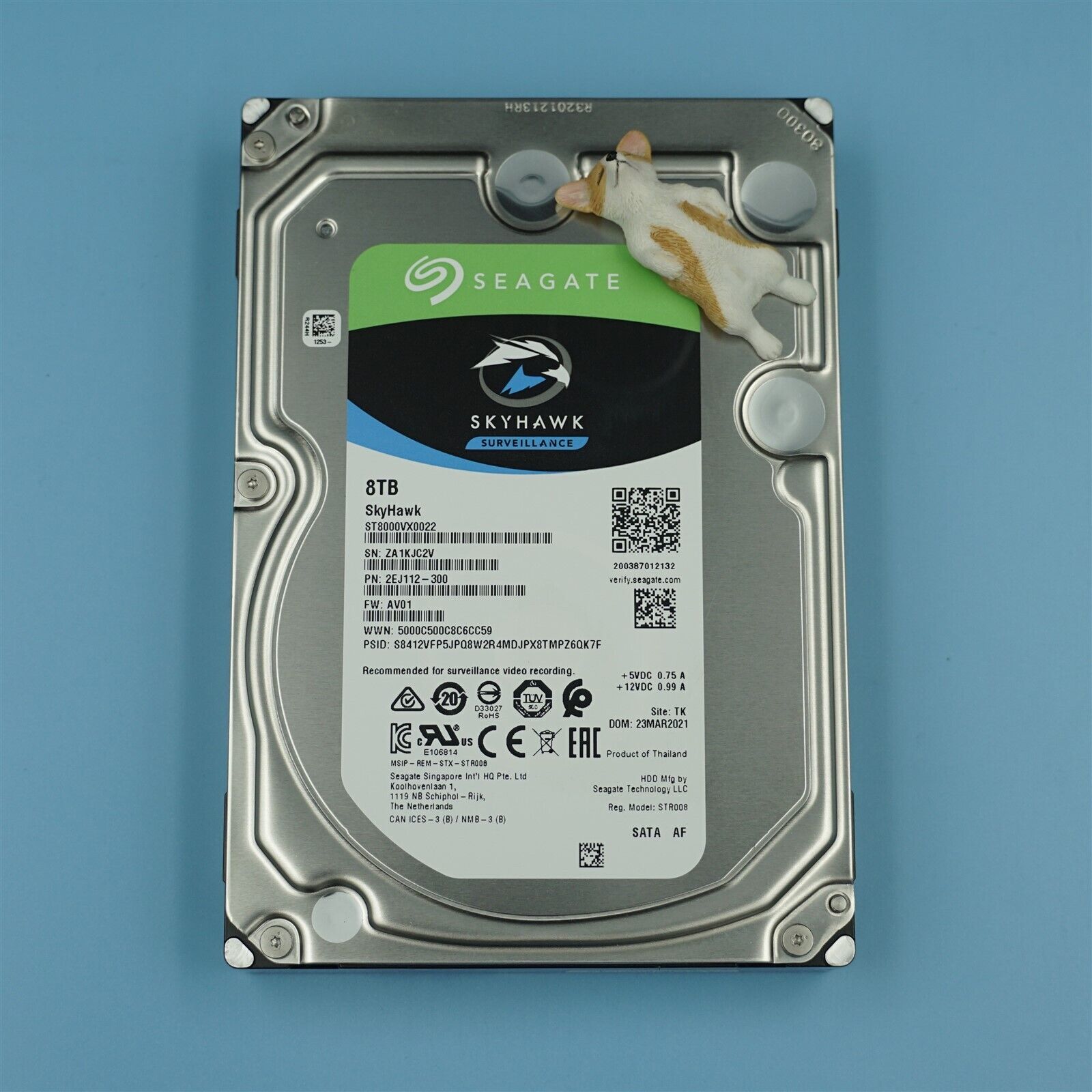 ST8000VX0022 SEAGATE SKYHAWK 8TB 7.2K 6G 3.5" LFF SATA HARD DRIVE GRADE A