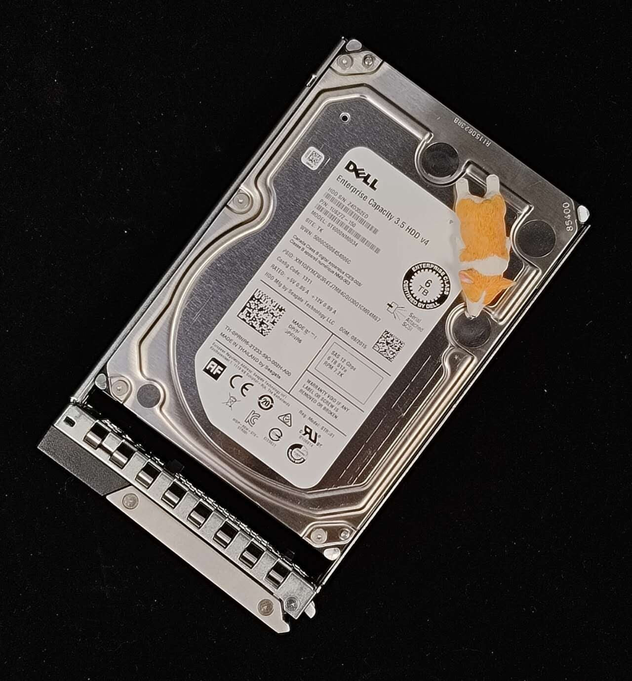 PRNR6 DELL ST6000NM0034 6TB 7.2K 12G 512E SAS 3.5" HDD FOR DELL R640 R740 R740XD