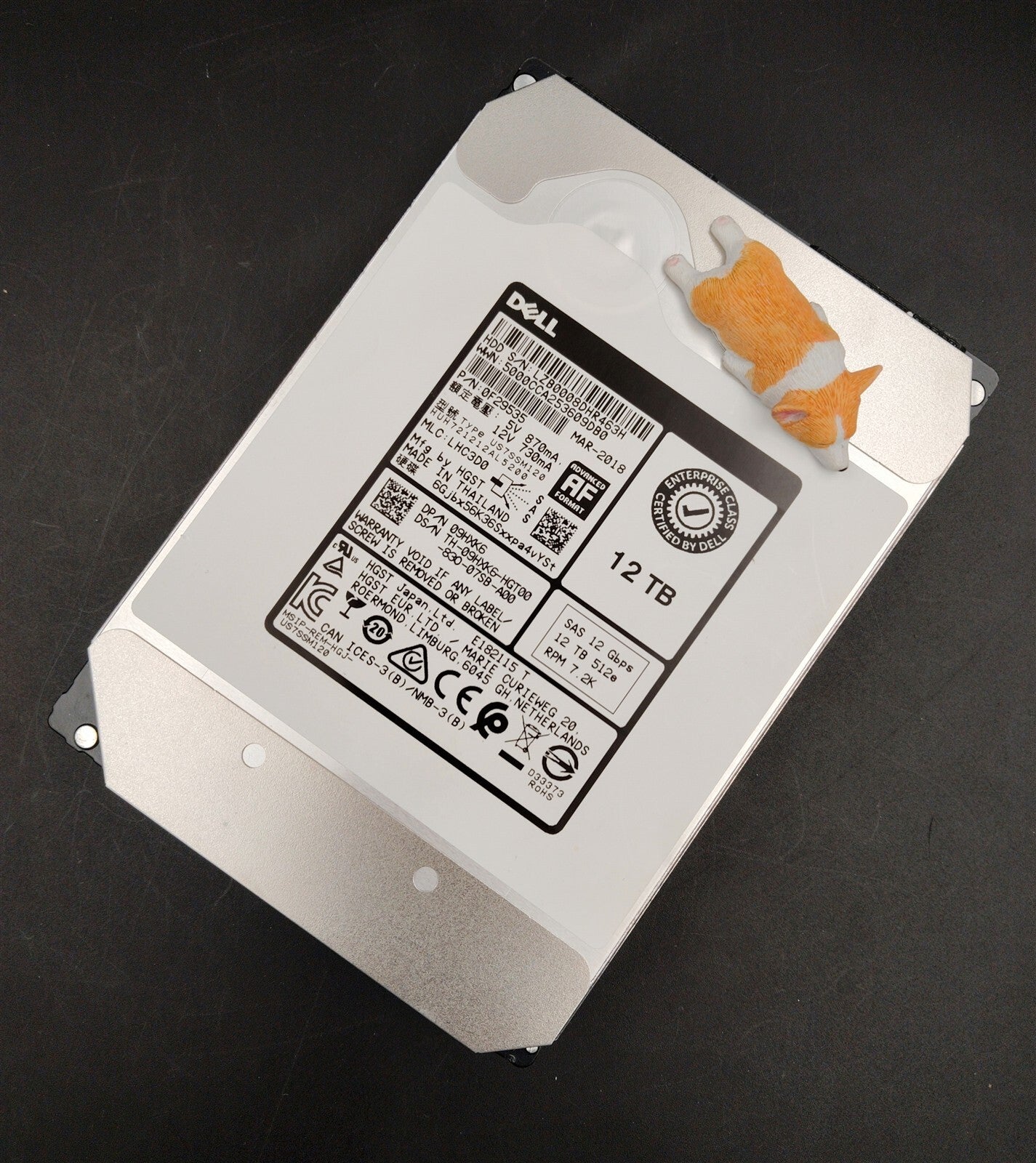9HXK6 09HXK6 HUH721212AL5200 DELL 12TB 7.2K 12G 512E SAS 3.5" LFF HDD 100 HEALTH