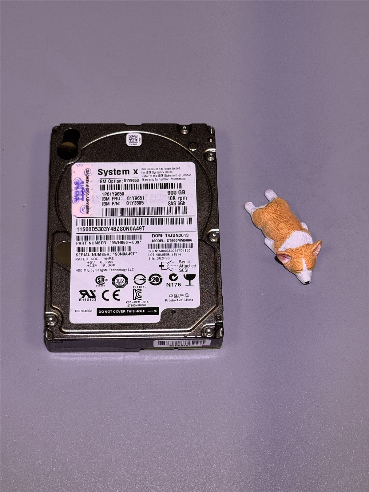 81Y9651 IBM 900GB 10K 2.5" SAS 6Gbps 81Y9650 81Y3805 ST900MM0006 HARD DRIVE