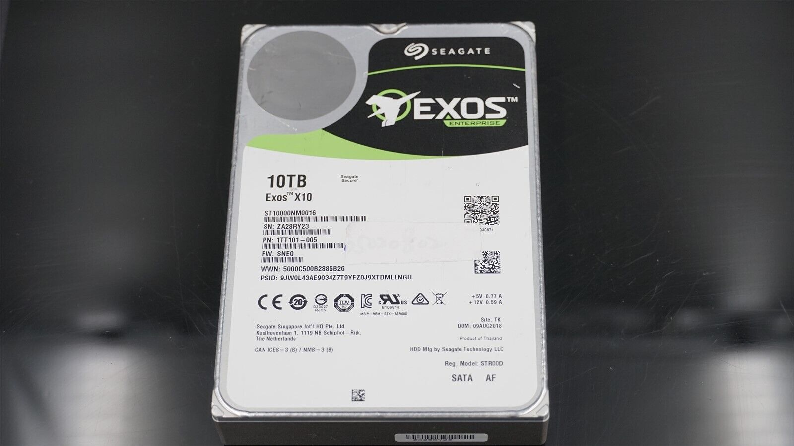 ***UGLY***ST10000NM0016 SEAGATE EXOS X10 10TB 7.2K 6Gb/S 3.5" SATA ENTERPRISE