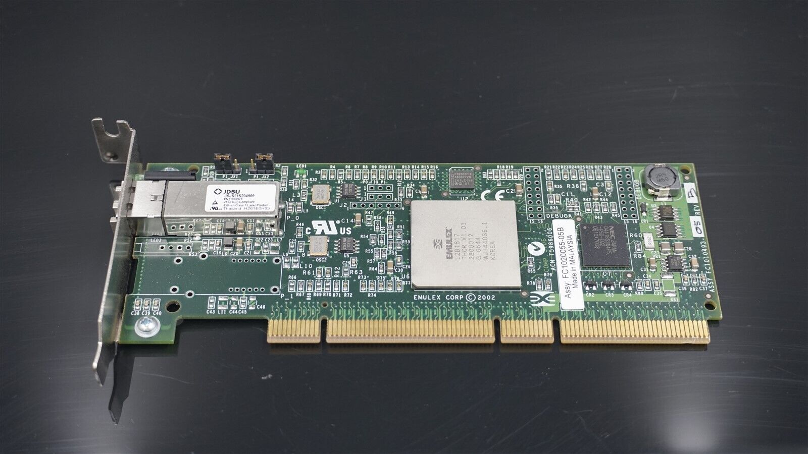 EMULEX FC1020055-05B LIGHTPULSE 2GB SINGLE CHANNEL PCI-X FIBER CHANNEL HBA