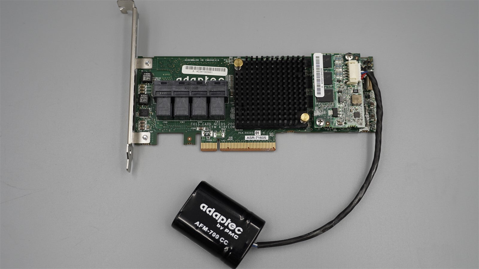 ASR-71605 ADAPTEC 16-PORT 6GB SAS/SATA PCIE RAID CONTROLLER BATTERY HIGH PROGILE