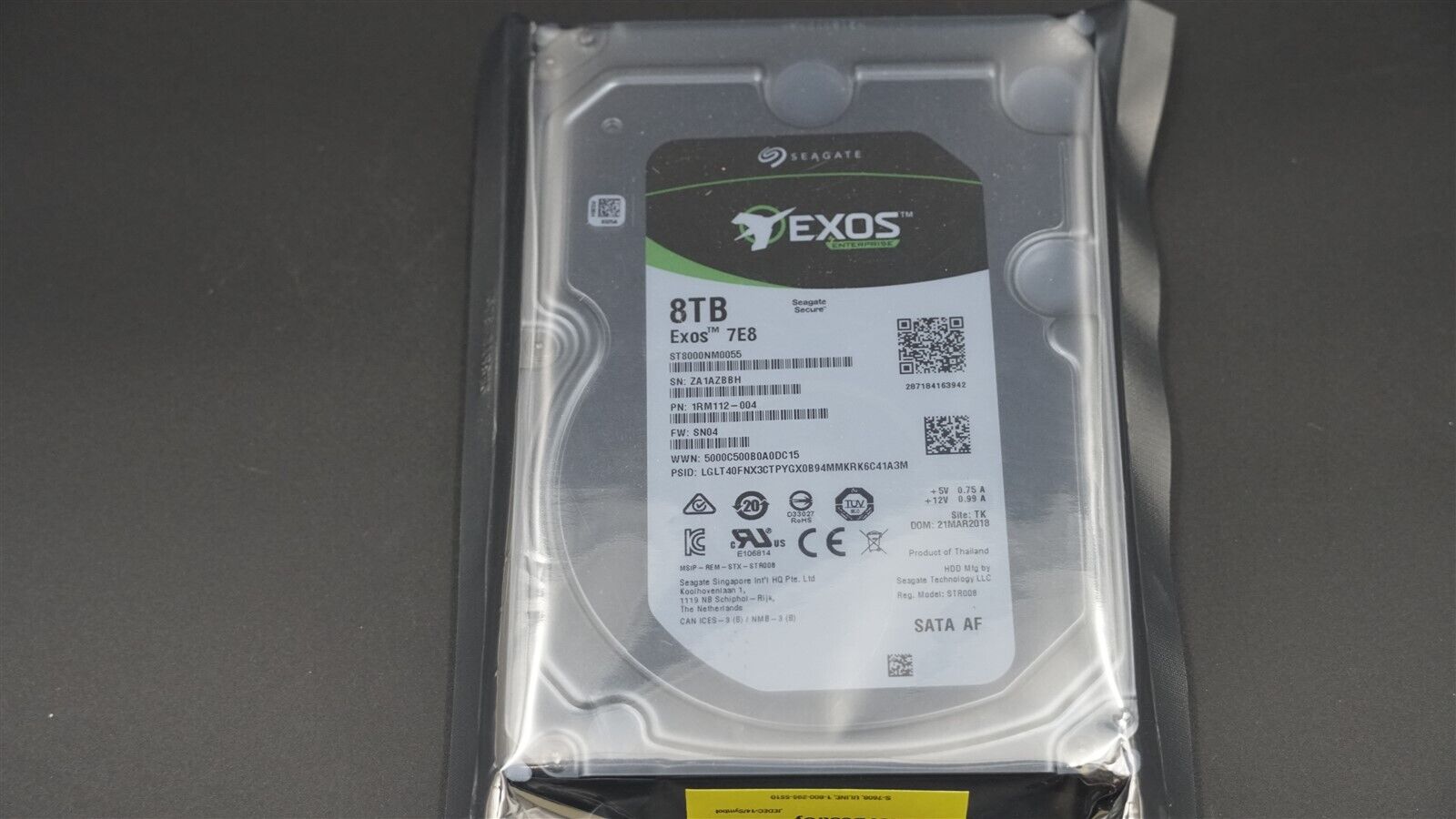 ST8000NM0055 SEAGATE EXOS 7E8 8TB SATAIII 3.5" 7200RPM 256MB ENTERPRISE HDD