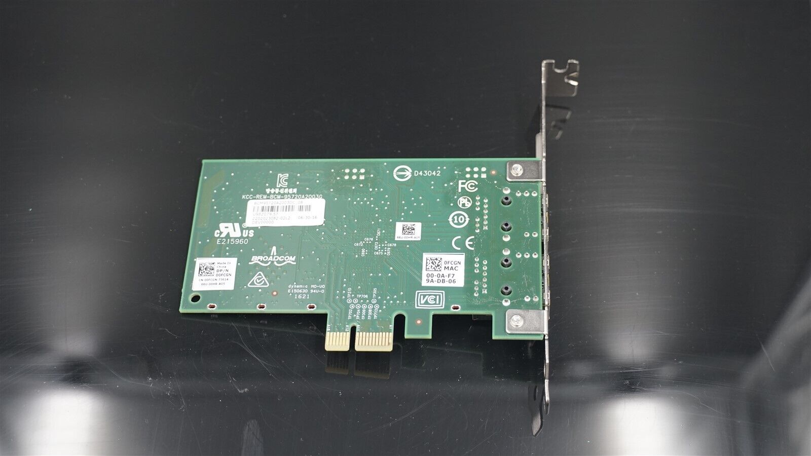 DELL 0FCGN BOARDCOM 5720 2-PORT 1GB PCI-E ETHERNET NETWORK ADAPTER HIGH PROFILE