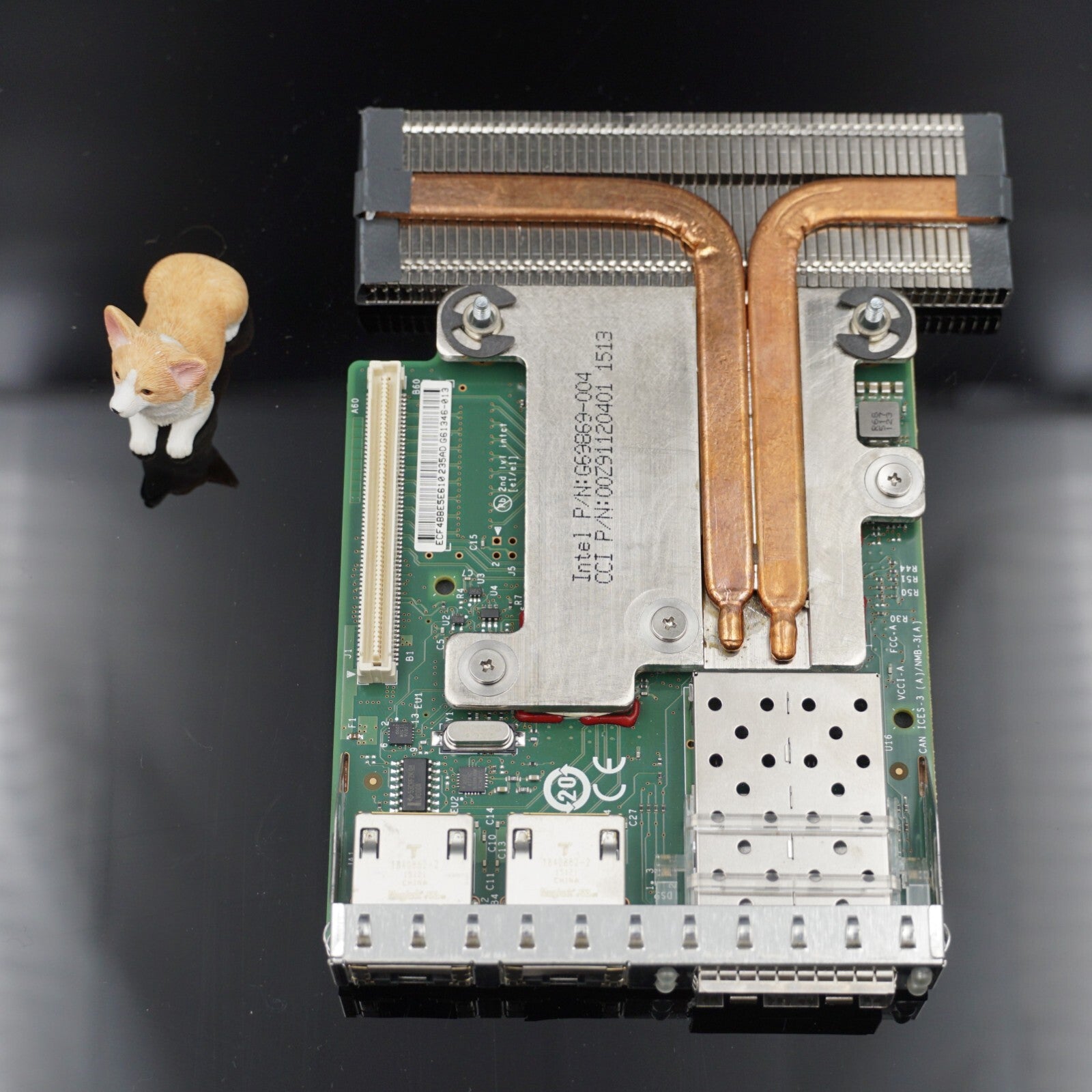 C63DV DELL QUAD PORT DAUGHER CARD INTEL X520 I350 2x 10GB SFP+ 2x 1GB RJ45 R630