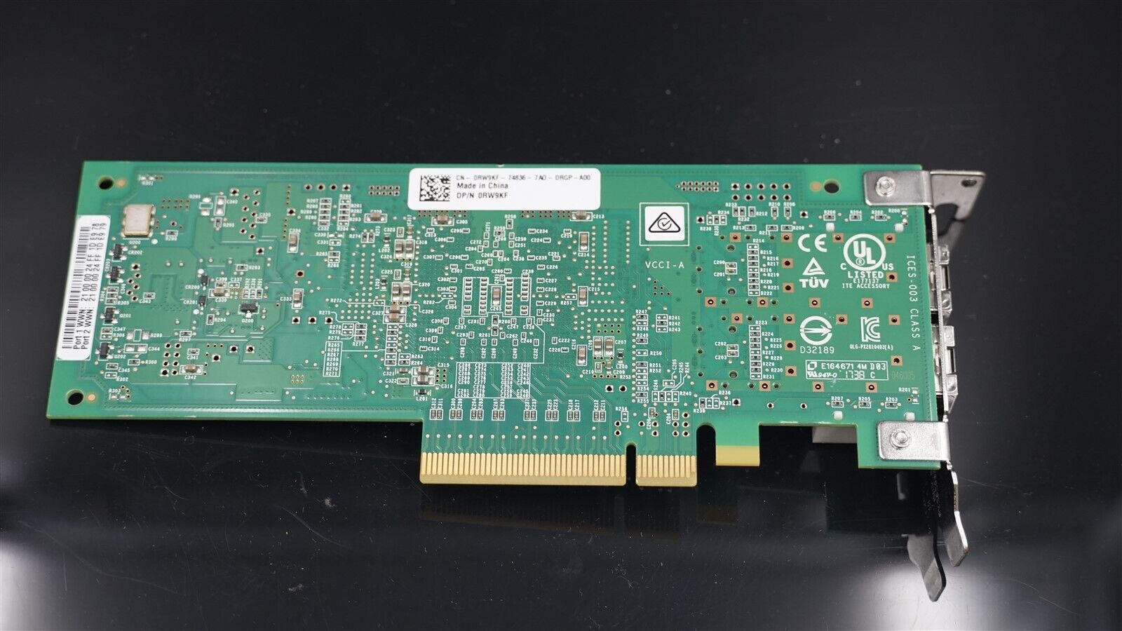 DELL 0RW9KF RW9KF QLE2562L-DEL DUAL PORT 8GB FIBRE CHANNEL PCI-E HBA ADAPTER