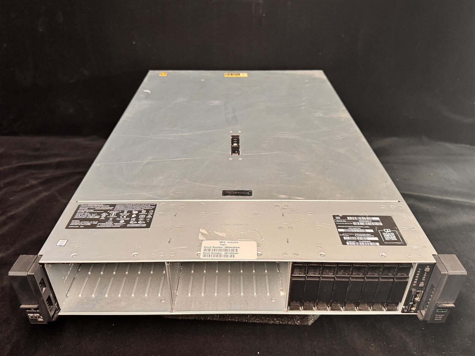 HP ProLiant DL380 Gen10 G10 24SFF 2x 12C GOLD 5118 2.3GHz 256GB RAM P408i-a