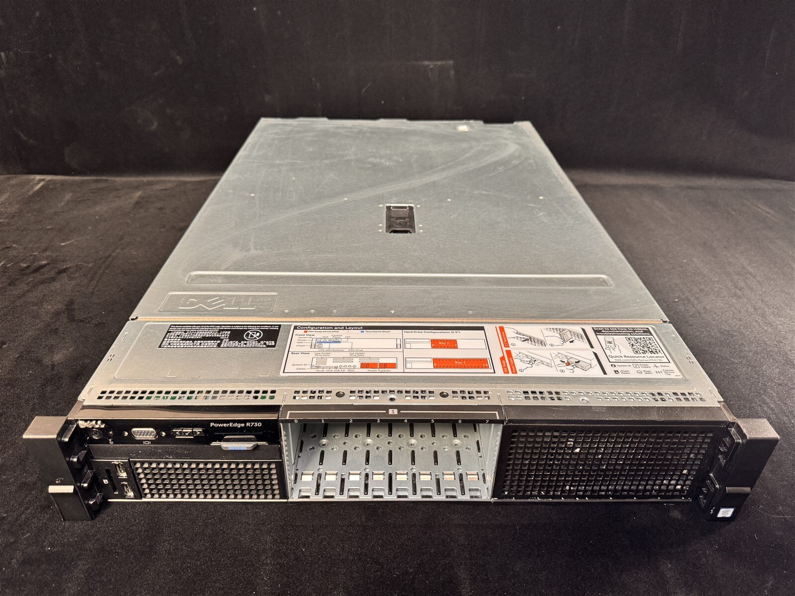 DELL POWEREDGE R730 8SFF 2x 6C E5-2630LV3 1.8GHz 128GB RAM 8x 1.2TB SAS HBA330