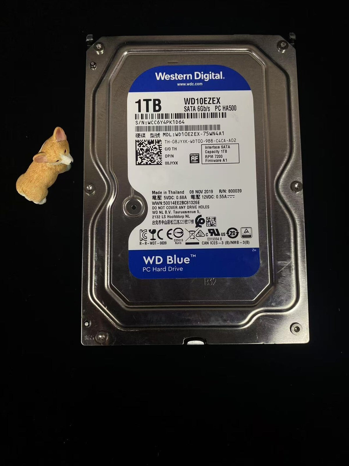 8JYXK 08JYXK DELL 1TB 7.2K 6G SATA 3.5" 64MB CACHE LFF HARD DRIVE WD10EZEX