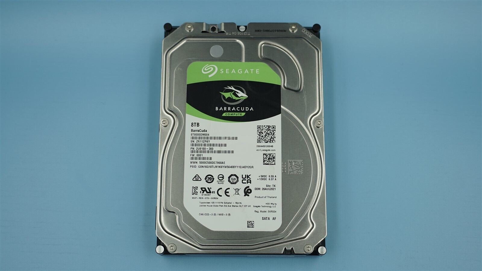 ST8000DM004 SEAGATE BARRACUDA 8TB 2U9188-300 7.2K 6Gb/S 3.5" SATA ENTERPRISE