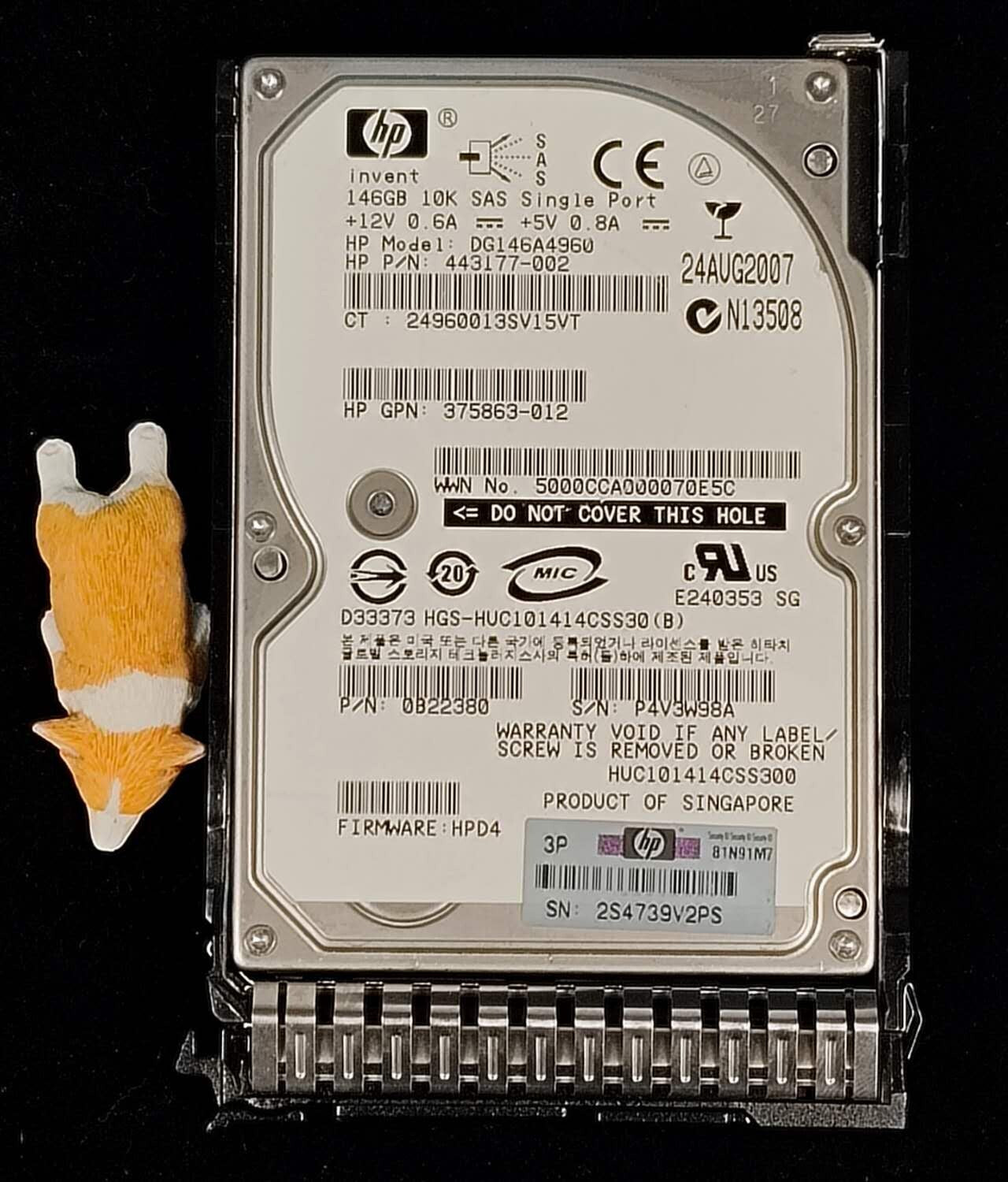 432320-001 443177-002 HPE 146GB 10K 2.5" SAS HARD DRIVE 431958-B21 DG146A4960