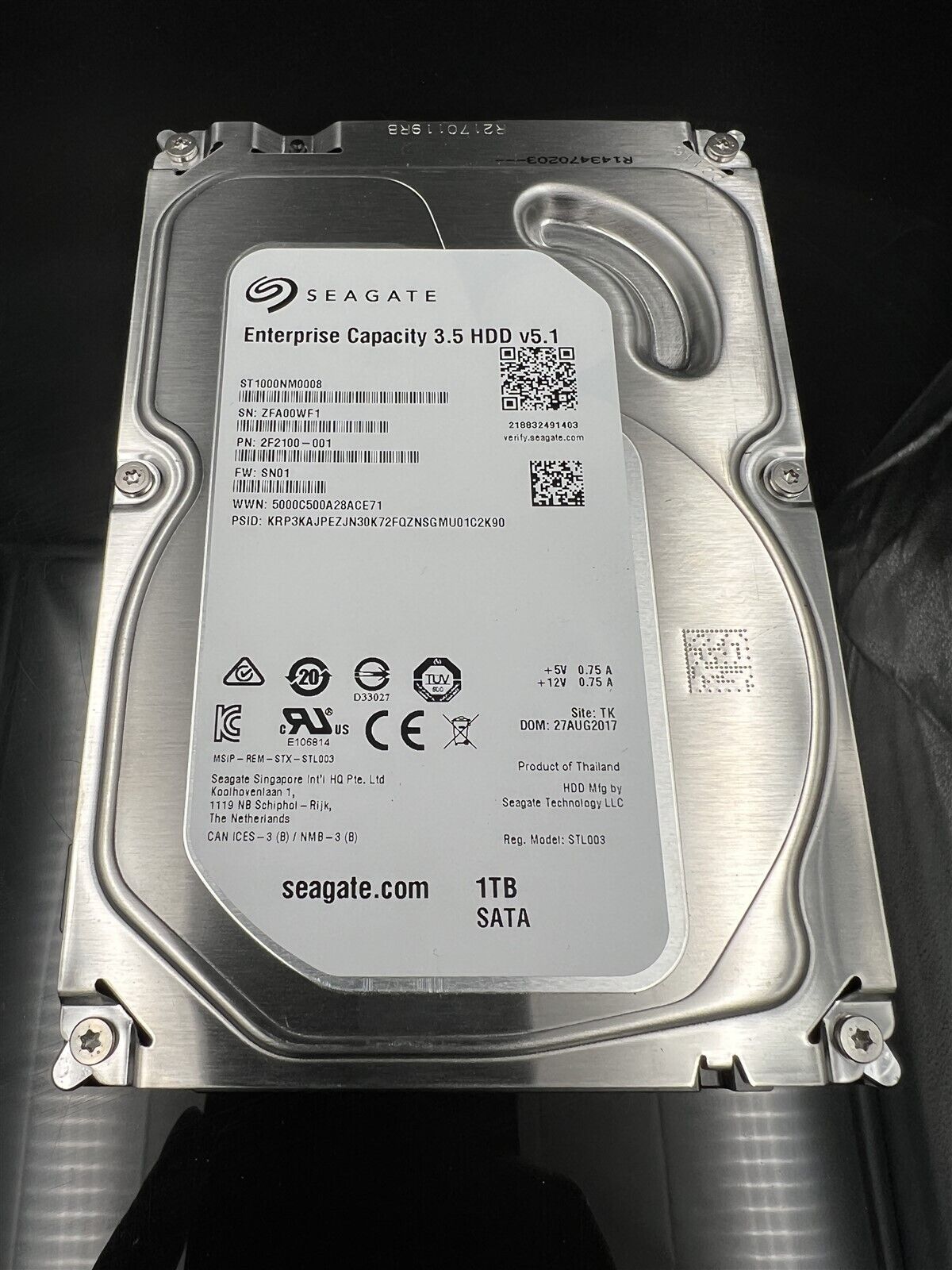 ST1000NM0008 SEAGATE 1TB SATA III 7.2K 128MB 3.5" HARD DRIVE ENTERPRISE CAPACITY