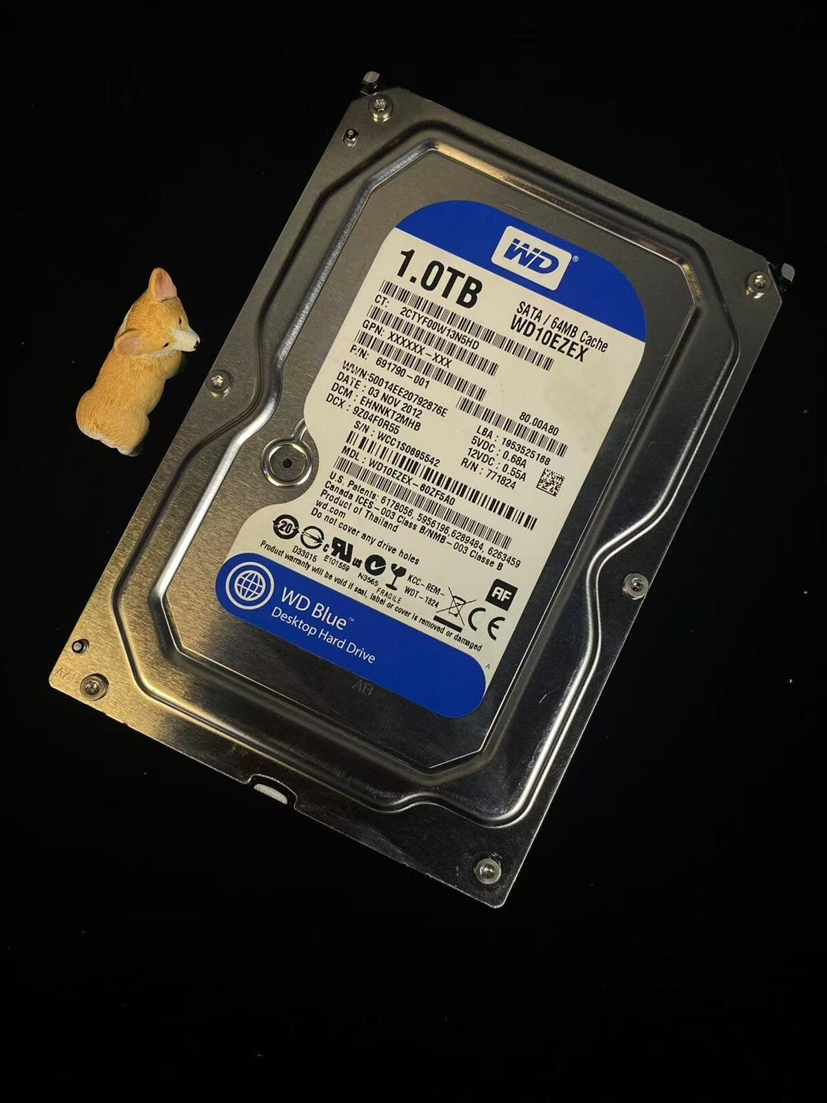 691790-001 HP WD 1TB 7.2K 6G SATA 3.5" 6GB/S 64MB LFF HDD WD10EZEX