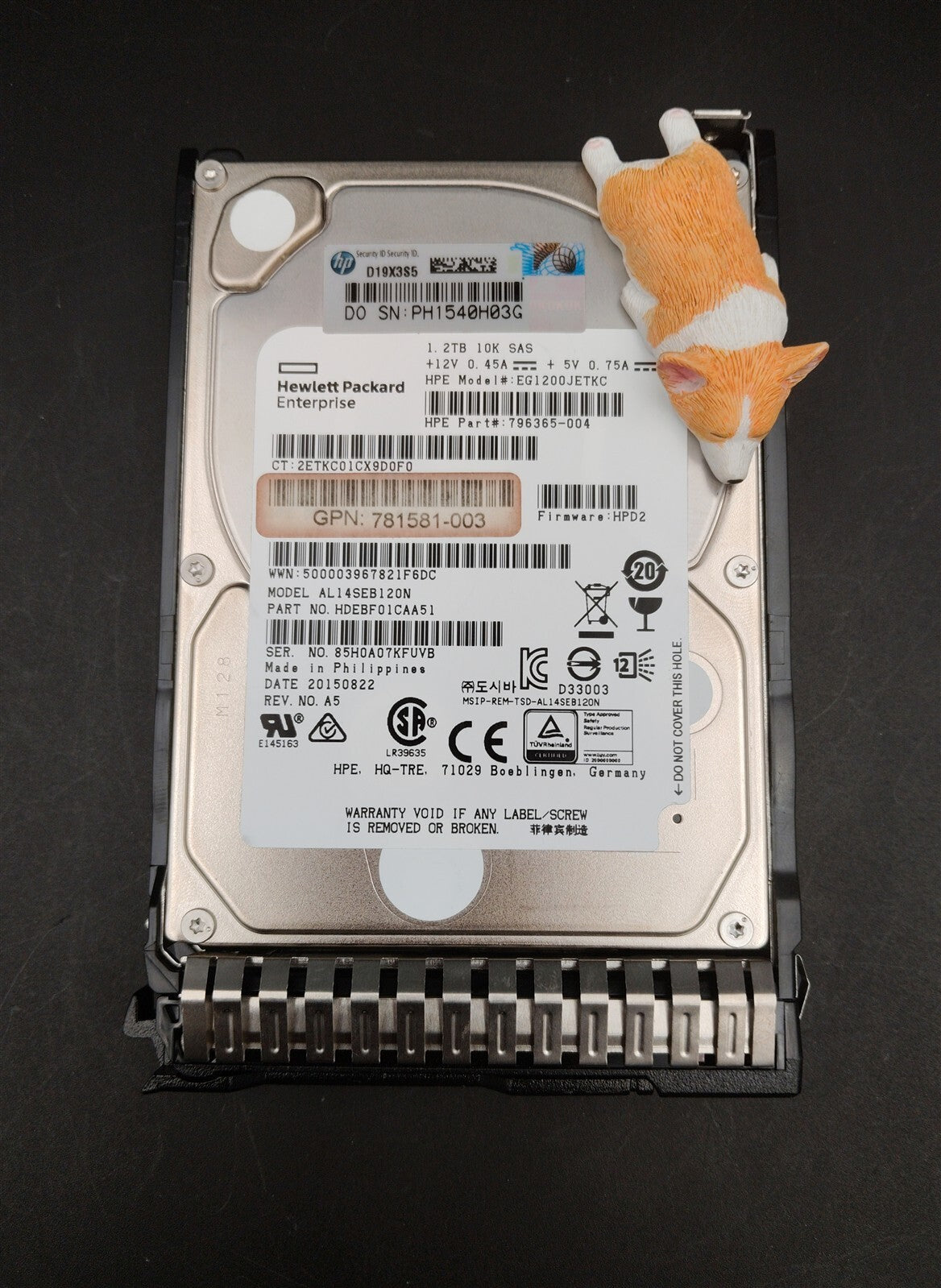 781581-003 796365-005 HPE 1.2TB 10K 12G SAS 2.5" SFF HARD DRIVE EG1200JETKC
