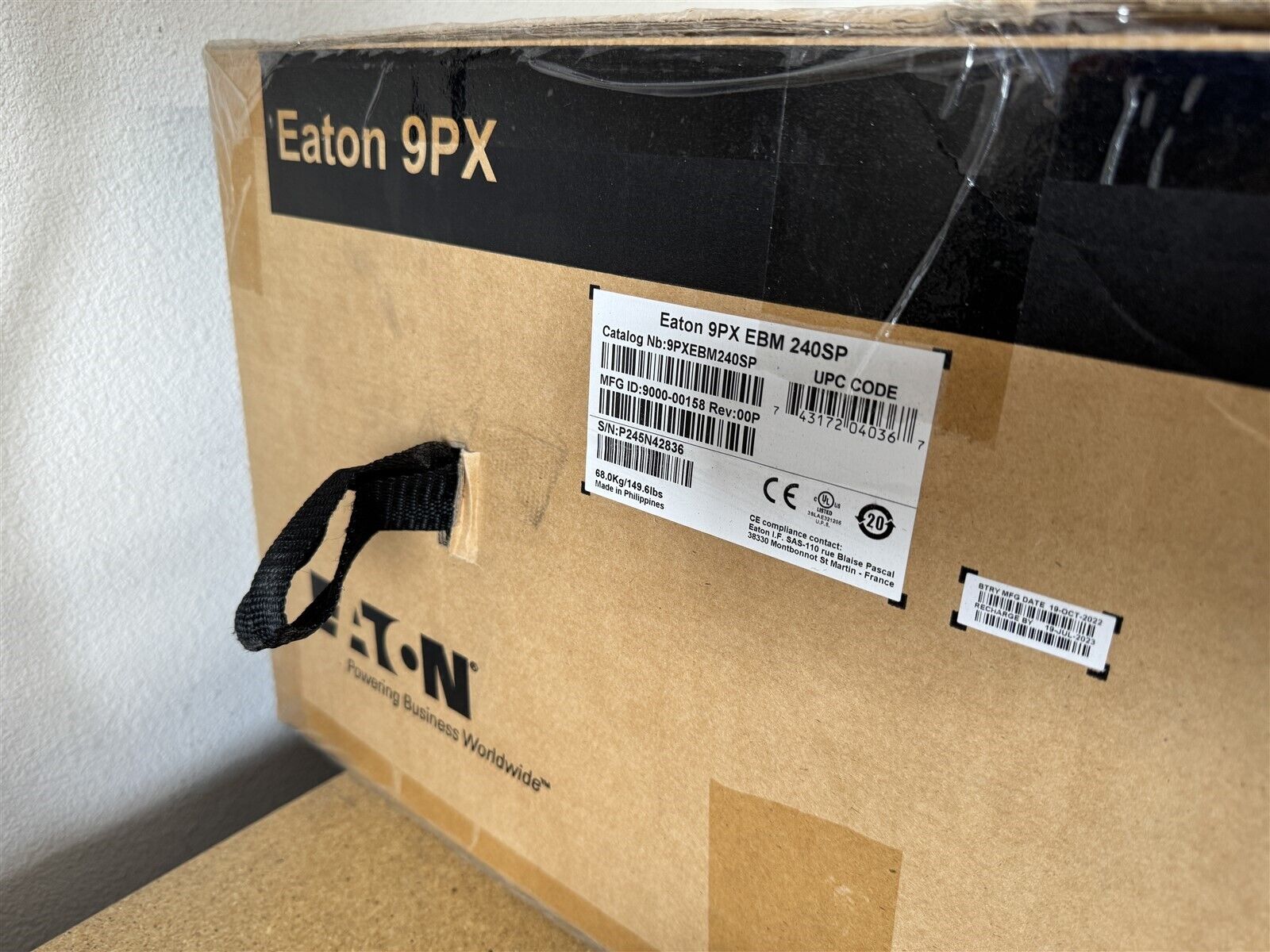 EATON 9PX 3U 240V EXTENDED BATTERY MODULE 9PXEBM240SP 9000-00158 NEW