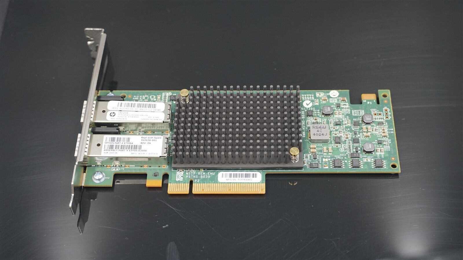 HPE 767078-001 CN1200E 10GB DUAL PORT SFP+ NETWORK ADAPTER HIGH PROFILE