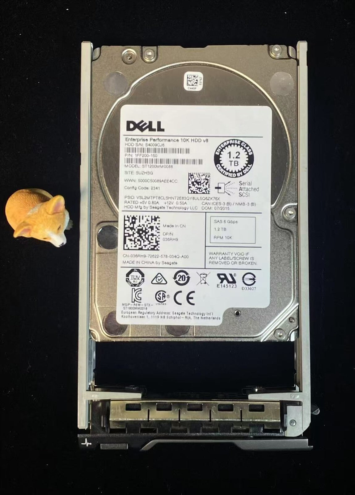 36RH9 DELL 1.2TB 10K 6G 2.5" SAS ST1200MM0088 SFF HARD DRIVE 036RH9 R630 R730