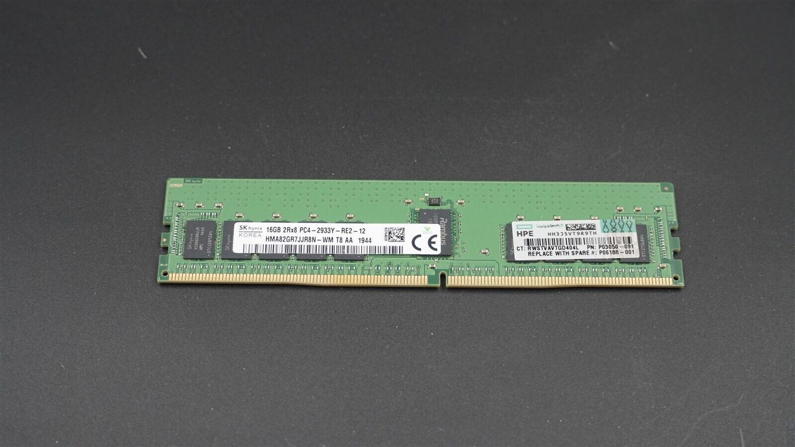 HMA82GR7JJR8N-WM HYNIX 16GB (1X16GB) 2Rx8 DDR4-2933Y ECC RAM Server Memory