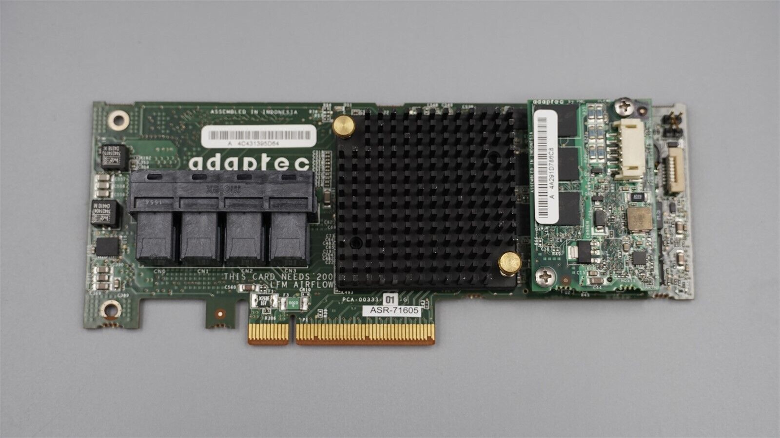 ASR-71605 ADAPTEC 16-PORT 6GB SAS/SATA PCIE CONTROLLER NO BRACKET