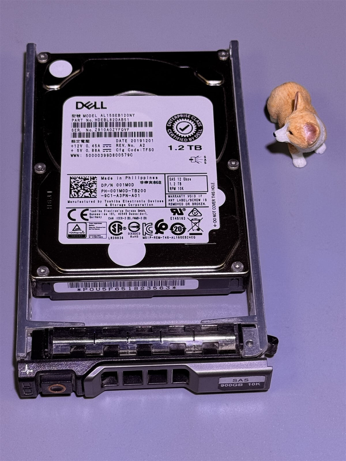 01M0D DELL 1.2TB 10K 12G 2.5" SFF SAS HARD DRIVE AL15SEB120NY TOSHIBA