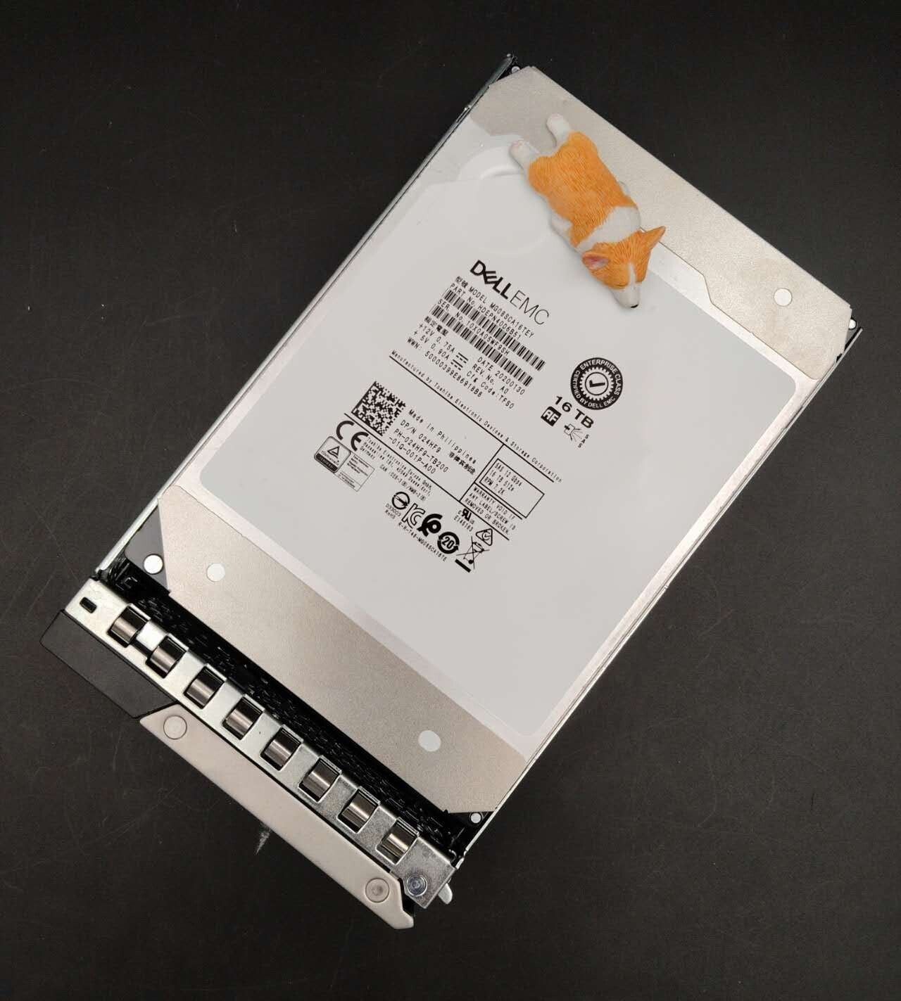 24HF9 024HF9 MG08SCA16TEY DELL EMC 16TB 7.2K 12G 512E SAS 3.5" LFF HARD DRIVE